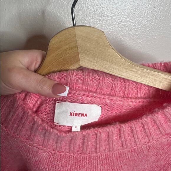 Xirena Dillan Sweater Light Pink Soft Knit Pullover Crewneck Luxe Wool Blend S - Picture 3 of 7